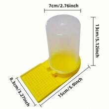 Tazza Automatica Facile da Installare Per Abbeveraggio di Polli - Anti Annegamento e Idratazione Per Pollame Giovane, Materiale PP Durevole, Erogatore d'Acqua, Alimentazione Idrica, Bottiglia d'Acqua