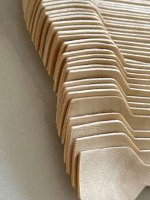 100 piezas de cucharas de madera/bambú personalizadas con texto/logotipo para helado/postre, empaquetadas individualmente, artículos esenciales para bodas - Marrón - Ver 8
