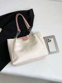 1pc Fashion High Capacity Commuter Versatile Tote Bag, Women's New Design Shoulder Bag 2025