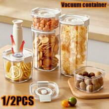 Contenedor de Sellado al Vacío para Granos de Café Tanque Sellado Tarro Eléctrico de Vacío Cereales Caja de Almacenamiento de Arroz Recipiente Sellado a Prueba de Humedad - transparente - Ver 3