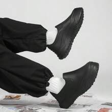 Zapatos impermeables, antideslizantes y antigrasa para chef hombre, con suela gruesa y duradera para trabajo - Negro - Ver 5