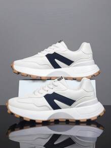 Women's Chunky Sneakers 2025 Spring Autumn New Breathable Versatile Soft Sole Vintage Casual Athletic Shoes - Blue - View 1