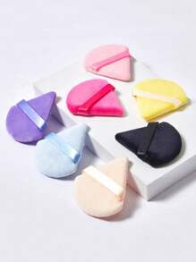 10pcs Triangle Makeup Powder Puff, Makeup Sponge, Fan Shaped Powder Puff, Fingertip Air Cushion Powder Puff