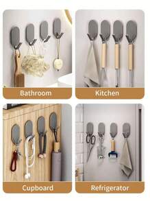 Ganchos adesivos fortes 10/5/1, sem necessidade de perfuração, de plástico para montagem na parede, adequados para cozinhas, banheiros, quartos, toalhas, jaquetas, chaves, bolsas, cozinha e banheiro universais, adequados para o Dia das Mães, Dia dos Namorados, embalagens de joias para o Dia dos Namorados, festas de fim de ano, artigos para festas, decoração de casa, Ano Novo, Halloween, casamentos de Natal, melhores presentes de Ano Novo
