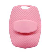 1pc Random Color Silicone Shower Scrubber, Portable For Travel, Unisex, Suitable For Home, School, Hotel Use. Back To School Essential, Travel Essential. Can Be Given As A Small Gift To Friends, Perfect Gift, Gentle Body Cleansing Tool, Deep Cleaning, Reusable, With Handle For Easy Scrubbing, Shower Brush, Exfoliating Scrub, Shower Accessories, Bathroom Decor, Bathroom Accessories