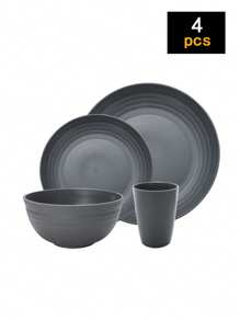 4 件/16 件/32 件 不易破碎 PP 可重复使用塑料餐具套装，包括盘子、碗和杯子。适用于家庭和户外野餐学校用品、圣诞礼物 - 彩色 - 查看 26