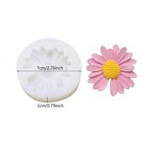 1 pièce/2 pièces Moule en silicone à motif marguerite pour la fabrication de résine et de bougies, moule à bougie d'aromathérapie florale