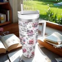 1 40 Oz Stainless Steel Tumbler Cup With Lid And Straw, Gift For Women And Moms, Incontain BPA , Suitable For Hot And Cold Beverages, Christmas, Thanksgiving, Valentine's Day, Mother's Day, Graduation Gifts. Perfect For Everyday Life, Home And Kitchen Use