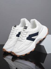 Women's Chunky Sneakers 2025 Spring Autumn New Breathable Versatile Soft Sole Vintage Casual Athletic Shoes - Blue - View 2