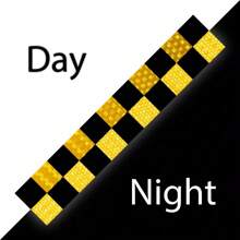 DOT-C2 Conspicuity Checker Reflective Tape - 1 Foot Per Stripe For Enhanced Safety Warning On Trailers - Black / White - View 10