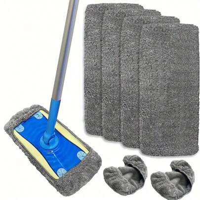 1/3/6 PCS Grey Reusable Mop Pads Refills Fit For - Washable Microfiber Wet And Dry Mop Pad Compatible With Sweeper Mops, Perfect For Surface And Hardwood Floor Cleaning(Mop Is NOT Included)