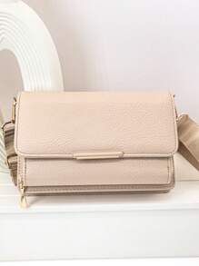 Nueva bolsa de mensajero, un bolso multifunción de gran capacidad con cremallera de doble capa, cartera para teléfono móvil, moda sencilla y deliciosa, imagen suave, tiempo libre, citas, para mujeres, cartera, cartera, cartera