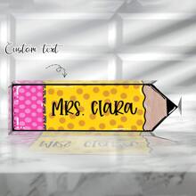 Customized Teacher Pencil Sign41styles, Teacher Gifts, Teacher Appreciation Gift, Teacher Desk Name Plate, Personalized Gift For Teacher, Teacher Name Sign,[Custom Acrylic Desk Nameplate] High Gloss Custom Acrylic Desk Nameplate - Multicolor - View 12