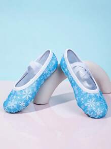 Kids' Indoor Exercise/Performance Shoes, Full Elastic Fabric Soft Sole, Comfortable Wear-Resistant Slip-On Ballet Dance Shoes