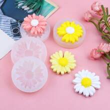 1 pièce/2 pièces Moule en silicone à motif marguerite pour la fabrication de résine et de bougies, moule à bougie d'aromathérapie florale