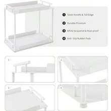 FLE Corner Bathroom Counter Organizer, Bathroom Organizer Countertop,Countertop Storage Shelf For Bath