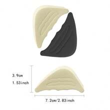 4 Pairs Beige High Heel Toe Pads, Thick Shoe Inserts For Resizing Shoes, Prevent Pain, Slip And Heel Dropping