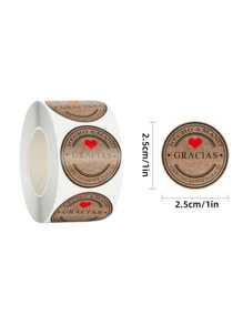 500 Pcs/Roll, Kraft Paper Label Stickers,Used For Gift Sealing Decoration, Item Classification Name Stickers (Multiple Styles To Choose From) - Multicolor - View 11