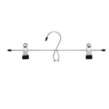 10pcs/5pcs Metal Trouser Clips, Silver & Black Electroplated High Manganese Steel Pants Clips, 2-Clip Clothes Rack For Bedroom & Clothing Store, Adults & Children, Spring/Summer