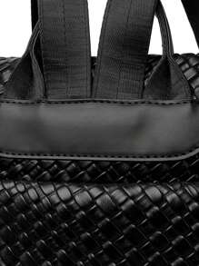 Luxury Women's Designer Brand Large Capacity Multifunctional Travel Backpack, High-Quality Leather Material, Suitable For Girls And Students - Black - View 9