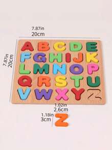 1/3pcs Wooden Digital Alphabet Geometric Building Blocks Hand Grab Board Toys Children's English Early Education Jigsaw Puzzle Toys Children's Digital Puzzle Building Blocks Early Childhood Education Wooden Matching Teaching Toys