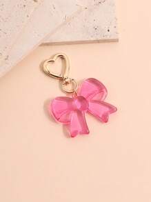 1pc Unisex Acrylic Bowknot Keychain Transparent Minimalist Pendant Bag Charm Fashion Accessory Bows Y2K Summer