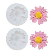 1 pièce/2 pièces Moule en silicone à motif marguerite pour la fabrication de résine et de bougies, moule à bougie d'aromathérapie florale