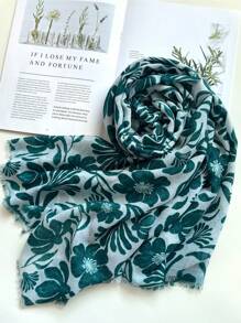 1pc Ditsy Floral Sequin Series Unique Vacation Photo Shooting Versatile Fashionable Cosplay Beach Travel Exotic Style Party Shawl, New Women Design For Spring/Summer - Multicolor - View 6