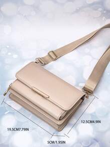 Nueva bolsa de mensajero, un bolso multifunción de gran capacidad con cremallera de doble capa, cartera para teléfono móvil, moda sencilla y deliciosa, imagen suave, tiempo libre, citas, para mujeres, cartera, cartera, cartera