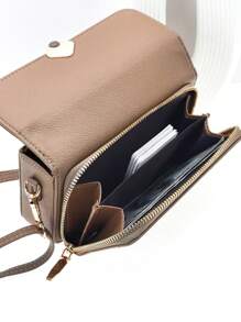 迷你女士斜挎包经典时尚 PU 鳄鱼皮多功能单肩手提包小巧宽敞适合购物约会节日礼物女士钱包钱包钱包