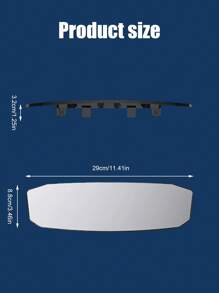 1个/2个装汽车广角后视镜曲面大视野内后视镜辅助后视镜，汽车广角后视镜，汽车倒车镜广角曲面镜，通用高清夹式全景后视镜 - 彩色 - 查看 12