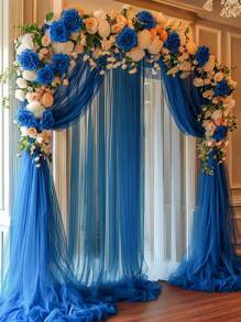 1 Stück Saphirblauer Party Dekoration 315.55 Inches Klassischer Stil | Geeignet für Hochzeit, Brautparty, Verlobung, Muttertag und viele andere Dekorations-Events | Strapazierfähiges Polyestermaterial | Keine Stromversorgung erforderlich | Elegantes Bogen Design, Hochzeitsdekoration - Königsblau - Übersicht 8