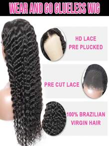 bling hair Perruques naturelles sans colle Wear and Go, pré-épilées, pré-coupées, 6x4, 9x6, 5x5, avec fermeture en dentelle pour femmes, densité de 180 %, cheveux humains, ligne de cheveux naturelle