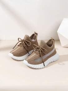 1 双男童秋季柔软透气低帮休闲运动鞋 - 卡其色 - 查看 20