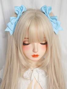 4个/2个手工蝴蝶结发夹，双马尾夹，女士礼物，发饰，冬季，头部饰品，女士发饰 - 粉色 - 查看 3