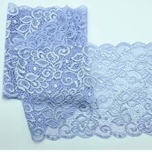 Cinta de 5 metros | Rollo de 100 metros de Encaje Elengante - 18 cm de Ancho - Modelo: 7002 - Disponible en Diversos Colores - Perfecto para Crear Proyectos Únicos - Lila Púrpura - Ver 4