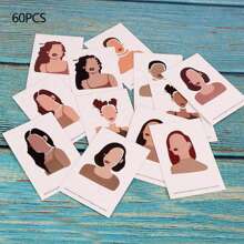 10/20/30/40/50/60/80/100 chiếc - Thẻ trưng bày trang sức bông tai và dây chuyền, Thẻ giấy đóng gói trang sức hình minh họa, Nhãn dán bông tai bằng bìa cứng, Hoàn hảo để sắp xếp và trưng bày - Kiểu ngẫu nhiên, Trang trí phòng, Trang trí trường học - trắng - Xem 15