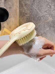 1 pieza Cepillo de espalda de mango largo, revitalizante masaje de barro, no necesita que nadie le frote la espalda con una toalla