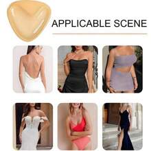 1 双粘性聚拢文胸 - 双面粘合防水胸垫，增强垫可重复使用加垫超即时提升插入物，适用于运动文胸泳衣、沙滩必需品、沙滩配件、泳池浮板