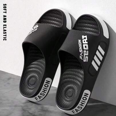 Spring To Summer Sport Design Slippers - EVA Insole, EVA Sole, Anti-Slip, Breathable, Open Toe, Suitable For Indoor And Outdoor Wear