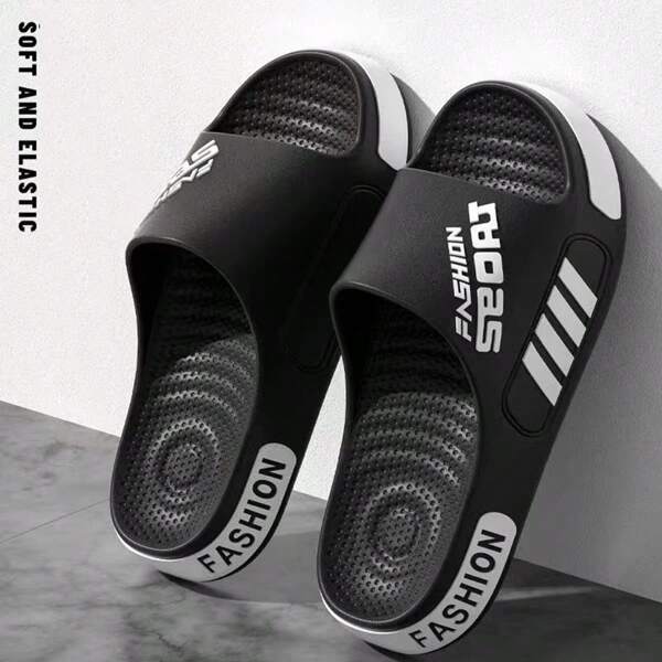 Sport Design Slippers - EVA Insole, EVA Sole, Anti-Slip, Breathable, Open Toe, Suitable For Indoor And Outdoor Wear