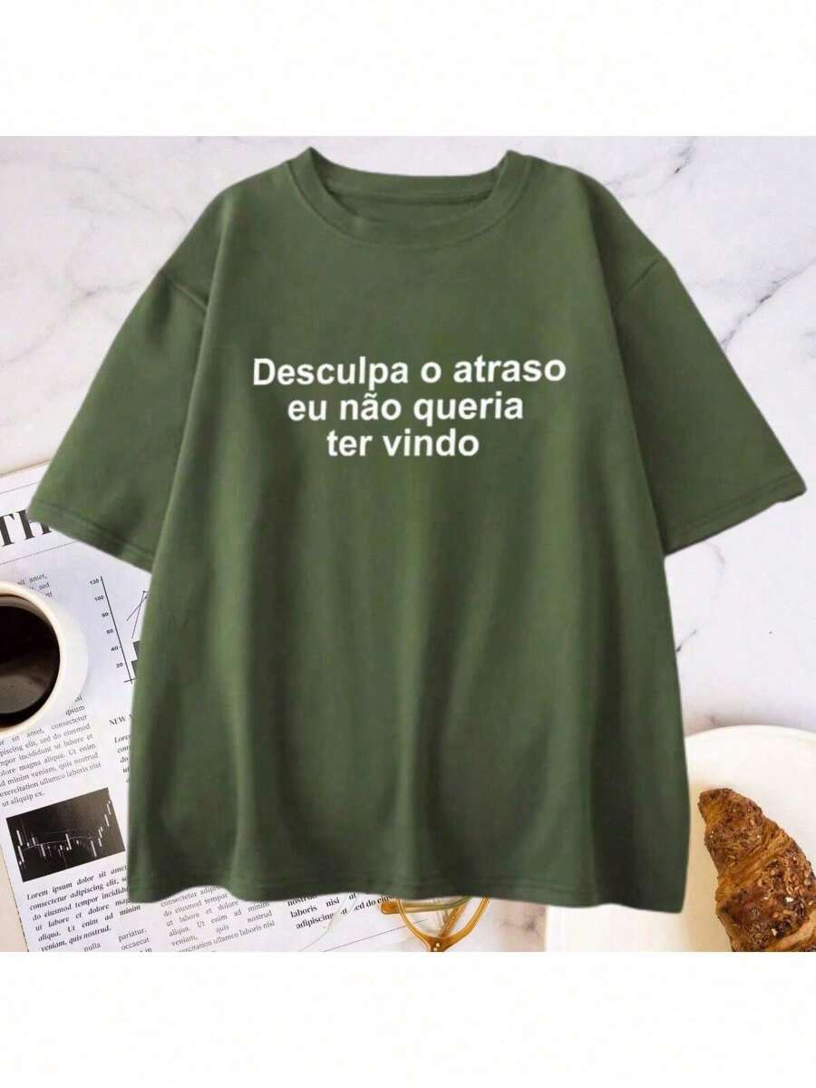 Men's/Women's T-Shirt Blouse 100% Cotton Lightweight Gym Fabric - 軍綠色 - 查看 1