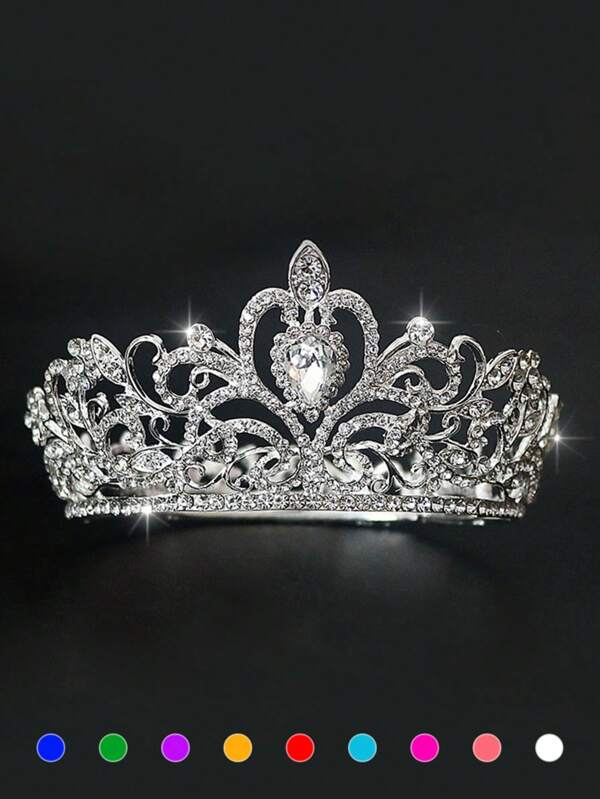 Horquilla con corona de cristal barroco de colores, decoración para pastel de cumpleaños, diadema para fiesta, boda, evento de mujeres, regalo perfecto, accesorio para fotografía, accesorio para actuación en el baile de graduación