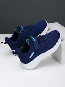 A Pair Four Seasons Shoes Kids Sports Shoes Boy Children's Sports Shoes Breathable Mesh Boys' Shoes Solid Color Fashionable And Versatile Kid Running Shoes, Lightweight And Comfortable Boys' Casual Shoes Mesh Boy Light Sneakers Young Boy Shoes Boys Hook And Loop Fastener Kids Runners