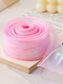 4.0cm/1 Roll About 10 Meters, Colorful Fishtail Yarn Ribbon Ribbon Ribbon Flower Packaging Ribbon Diy Packaging With Colorful Lace Ribbon, Gift Decoration Ribbon, Bag Flower Ribbon, Mother's Day Flower Decoration/Festive Atmosphere Decoration Ribbon, Life Decoration Ribbon, Party Decoration Ribbon