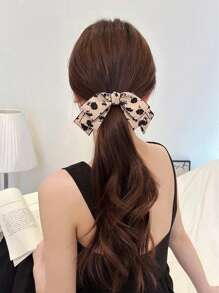 2 件装布艺蝴蝶结发夹，弹簧夹款式，波西米亚风设计，枕骨发饰，适合全年日常休闲佩戴 - 彩色 - 查看 7