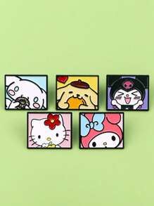 Sanrio 1 pièce d'accessoires de sac Hello Kitty de Sanrio. Décorations de sac de dessin animé mignon, broches de décoration de vêtements, badges, accessoires de sac à dos de vêtements, épingles, Hello Kitty, Cinnamon Dog, My Melody, Pudding Dog, Kuromi
