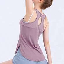 Summer Quick Dry Tank TopSection Mesh Backless Loose Casual Versatile Camisole Yoga Sports T-Shirt Fitness Running Vest