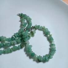 Pulseira de quartzo verde natural pedra da saúde - Verde - Visão 3