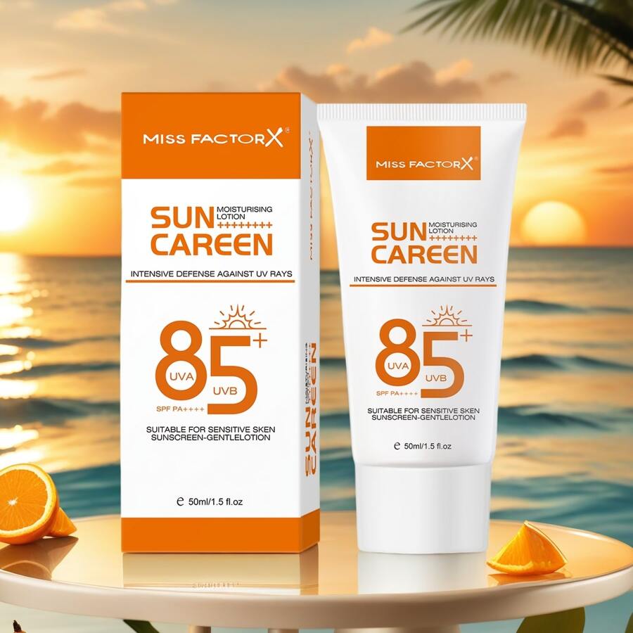 50ml Silky Moisturizing Gentle Sunscreen, Broad Spectrum SPF Moisturizing Formula, Lightweight Sunscreen, Natural Finish, Vegan, For Face & Body